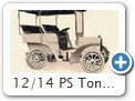 12/14 PS Tonneau 1903 - 1905

Modelle sind nicht bekannt. Das Bild zeigt die Version Tonneau Grand Luxe.
Neben dem kleinerem "System Darraq" haben sich die Opelbrüder entschlossen, einen eigenen Motorwagen zu entwickeln.

Opeldaten: 
Motor 2,0l mit 14 PS bei 55 km/h ab 7.000 Mark = DM = 3.590 Euro. (ab 1907: 8/14)
Karosserievarianten: Tonneau Grand Luxe, Doppel-Phaeton, Droschke ab 1906; Längen in mm: 2950
