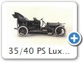 35/40 PS Luxus-Phaeton und Daten

Keine Modelle bekannt.
Opeldaten:
35/40 PS: 1905-1906, Motor 6,8l mit 40 PS bei 80 km/h ab 17.000 Mark = DM = 8.720 Euro.
Karosserievarianten: Limousine, Luxus-Doppel-Phaeton, Luxus-Phaeton
Längen in mm: 4000
