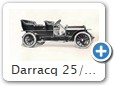 Darracq 25/30 PS 1905 Daten

Keine Modelle bekannt. Das Bild zeigt die Version Luxus-Doppel-Phaeton.

Opeldaten:
25/30 PS: 1906, Motor 4,7l mit 30 PS bei 75 km/h ab 13.500 Mark = DM = 6.925 Euro.
Karosserievarianten: Luxus-Doppel-Phaeton, Coupé, Landaulet, Limousine; Längen in mm: 3400.