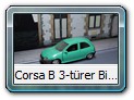 Corsa B 3-türer Bild 13a (03/93 - 06/97)

Hersteller: carmodel (Nr. 147, Basis GAMA)

Umlackierung in mintgrün