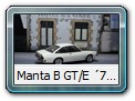 Manta B GT/E ´75 Bild 1b

Hersteller: Schuco (1799088)
OCC (Opel Car Collection): polarweiß 5.000 mal 09/03
