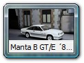 Manta B GT/E ´82 Bild 1a

Hersteller: IXO
polarweiß 12/09 (Testabo) und 06/11 (Zeitschrift: Opel Sammlung Nr. 11) Auflagen unbekannt