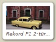 Rekord P1 2-türige Limousine Bild 11a

Hersteller: Minichamps (430043262)
saharagelb 1008 mal KW34 /08

Es soll noch eine hellblaue Variante (430043201) 5040 mal geben (nicht im Besitz)