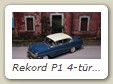 Rekord P1 4-türige Limousine Bild 1a

Hersteller: IXO (Opel-Sammlung Nr. 8)
blau mit charmonixweißem Dach Auflage ??? 04/11

Hersteller. GAMA
Hier soll es 5 verschiedene Farben gegeben haben.